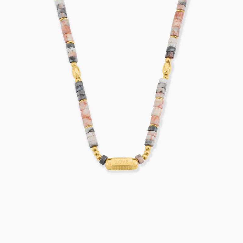 Collier Acier Jaune Pierre De Synthese - Spannringe Damen | OROVIVO