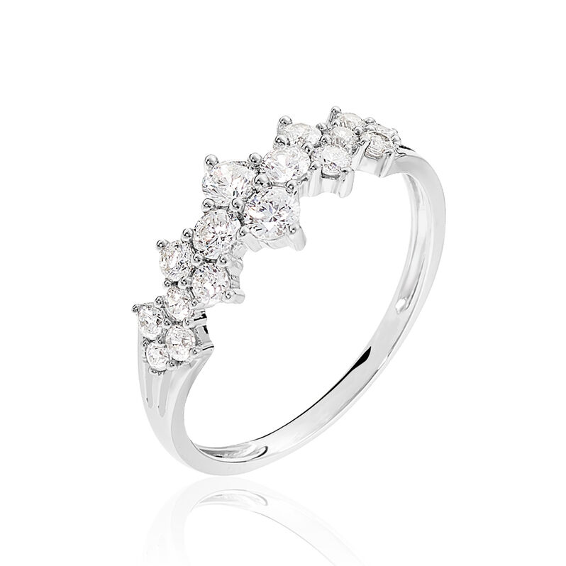 Bague Kyoto Or Blanc Oxyde De Zirconium - Spannringe Damen | OROVIVO