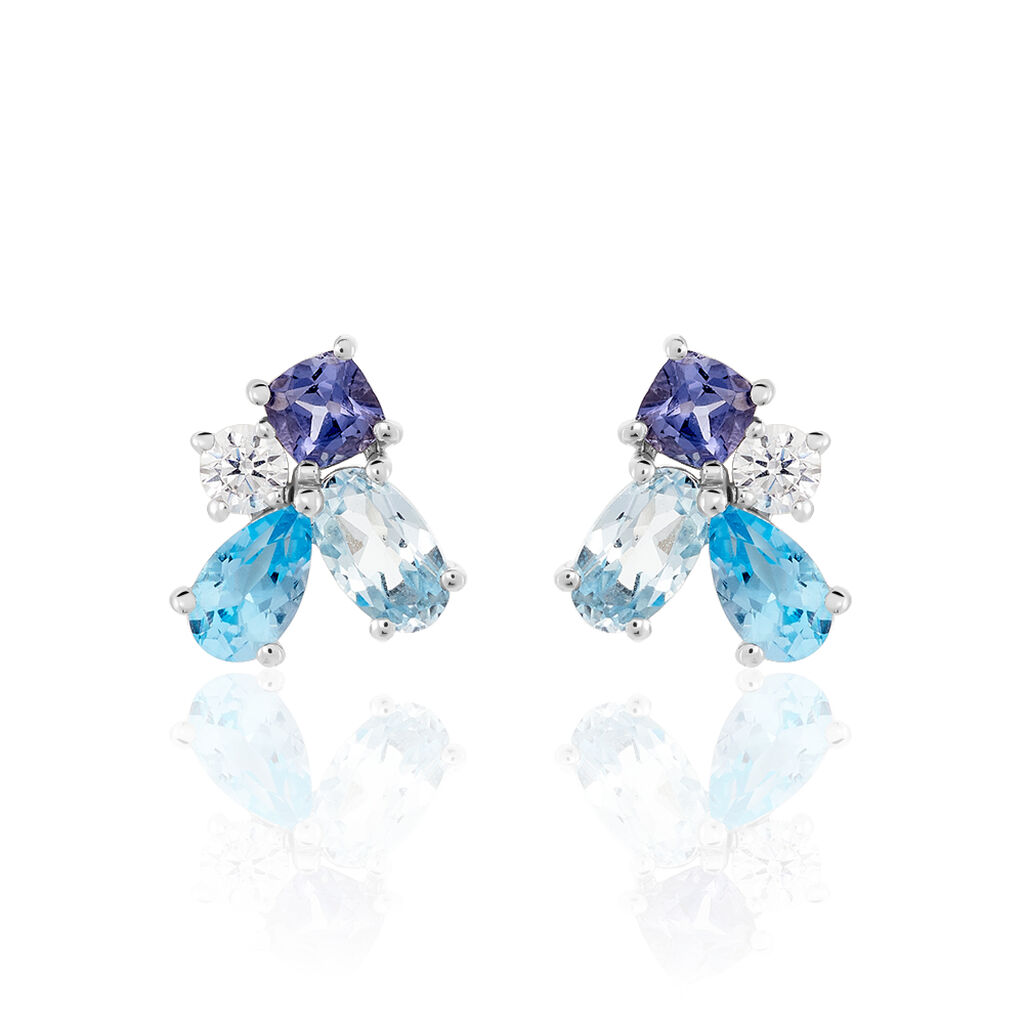 Boucles D'oreilles Or Weiss Doryne Puces - Spannringe Damen | OROVIVO