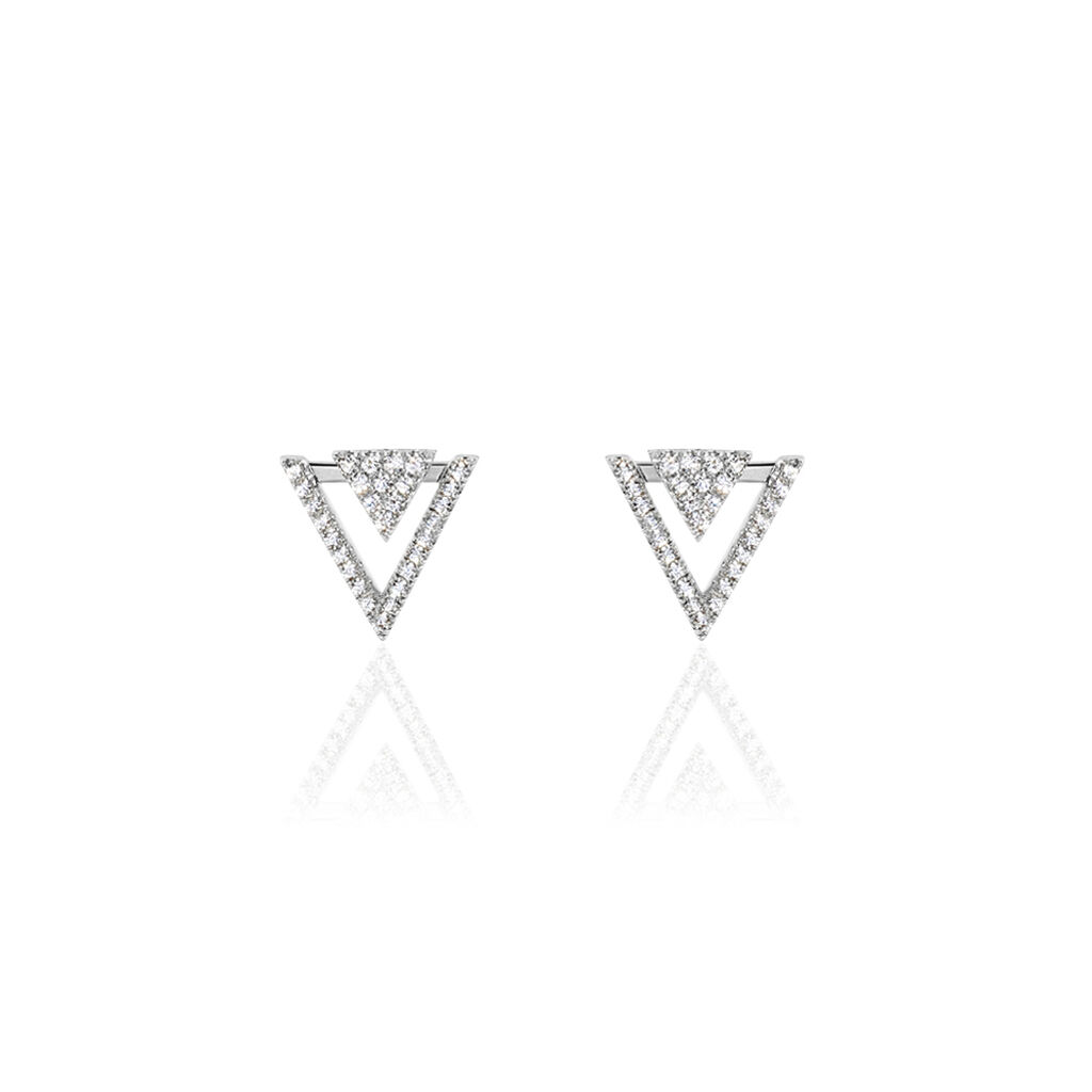 Damen Ohrstecker Silber 925 Zirkonia Dreieck Amellia Dreieck 5  - Ohrstecker Damen | OROVIVO