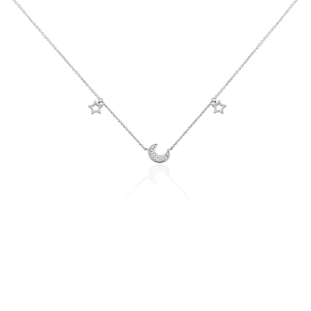 Collier Bidia Or Blanc Diamant - Spannringe Damen | OROVIVO