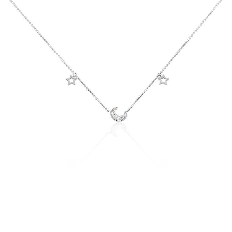 Collier Bidia Or Blanc Diamant - Spannringe Damen | OROVIVO