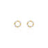 SARA Damen Ohrstecker Gold Bicolor Gelb/Silber 333 (8 Karat) Andere Steine Wei&szlig;