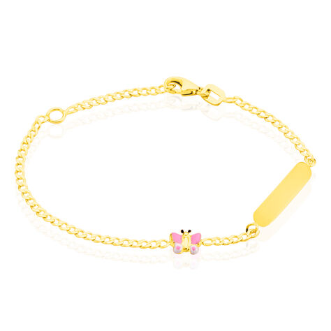 Kinder Id Armband Gold 375 Schmetterling - Armbänder mit Gravur Kinder | OROVIVO