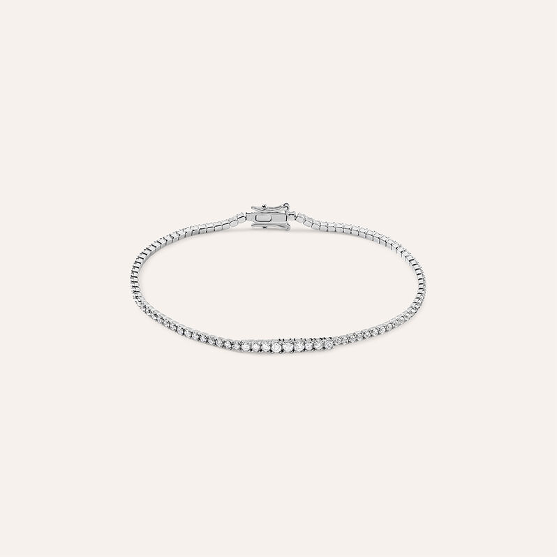 Bracciale Tennis Silver Elegance Argento Rodiato Cubic Zirconia - Spannringe Damen | OROVIVO