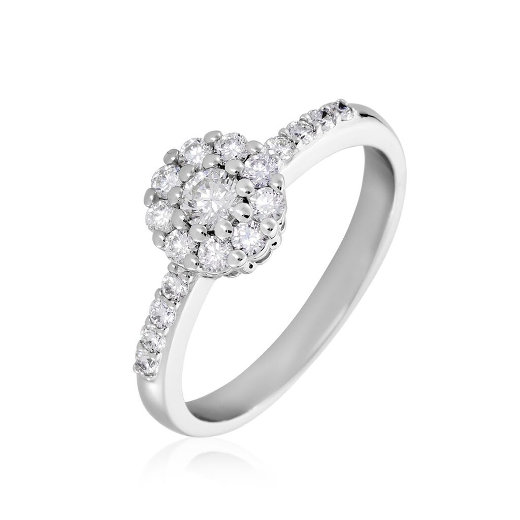 MARYN Damen Ring Wei&szlig;gold 750 (18 Karat) Diamant Wei&szlig; 0,5 ct