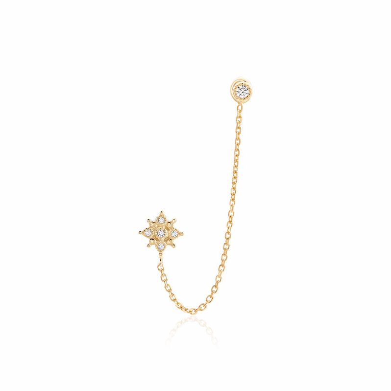 Bijoux D'oreilles Lyric Plaqué Or Jaune Oxyde De Zirconium - Spannringe Damen | OROVIVO