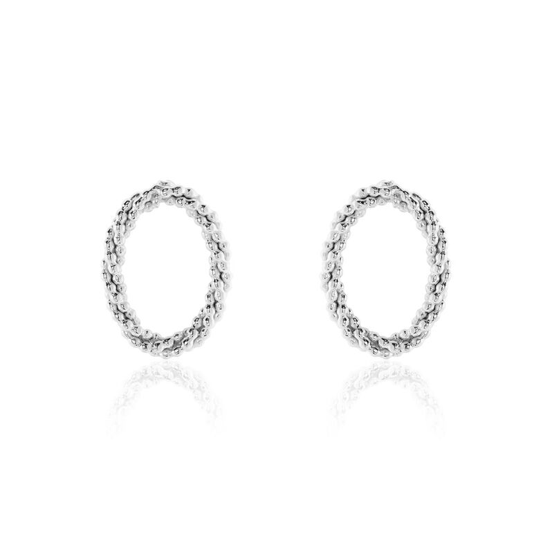 Boucles D'oreilles Puces Argent Rhodié Unai - Spannringe Damen | OROVIVO