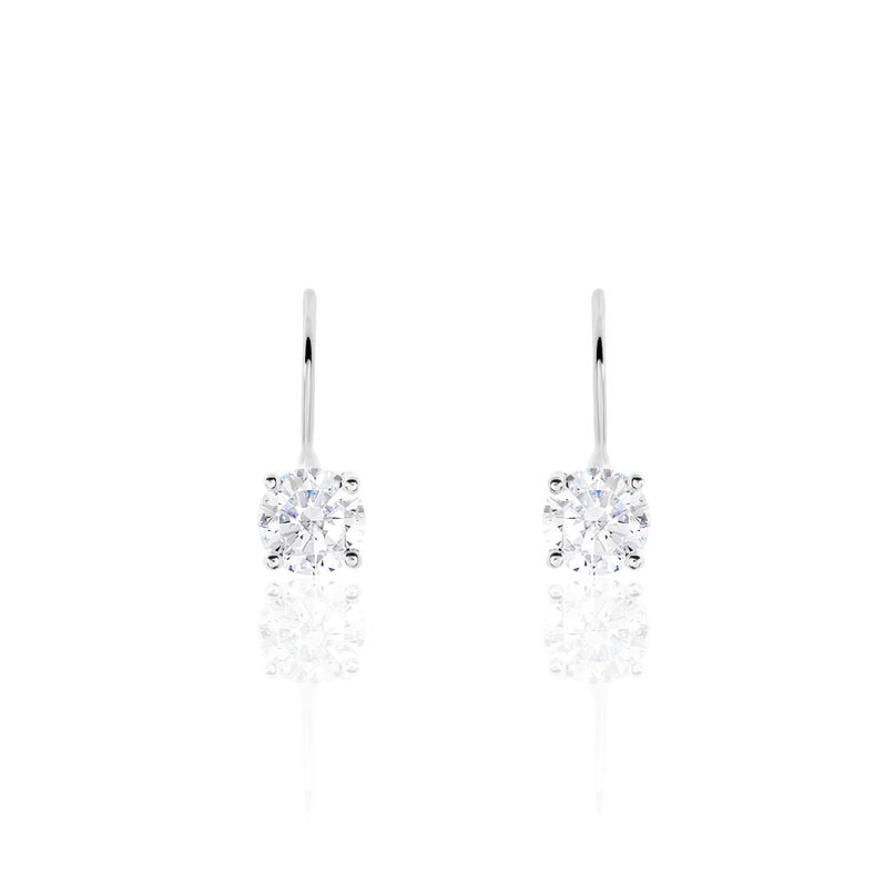 Damen Ohrringe Lang Silber 925 Zirkonia Weiß 3,85 ct - Ohrhänger Damen | OROVIVO