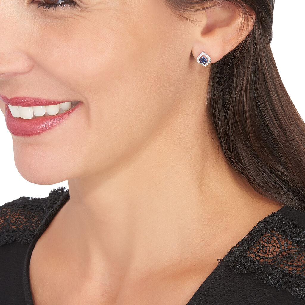 Boucles D'oreilles Or Weiss Linaelle - Spannringe Damen | OROVIVO