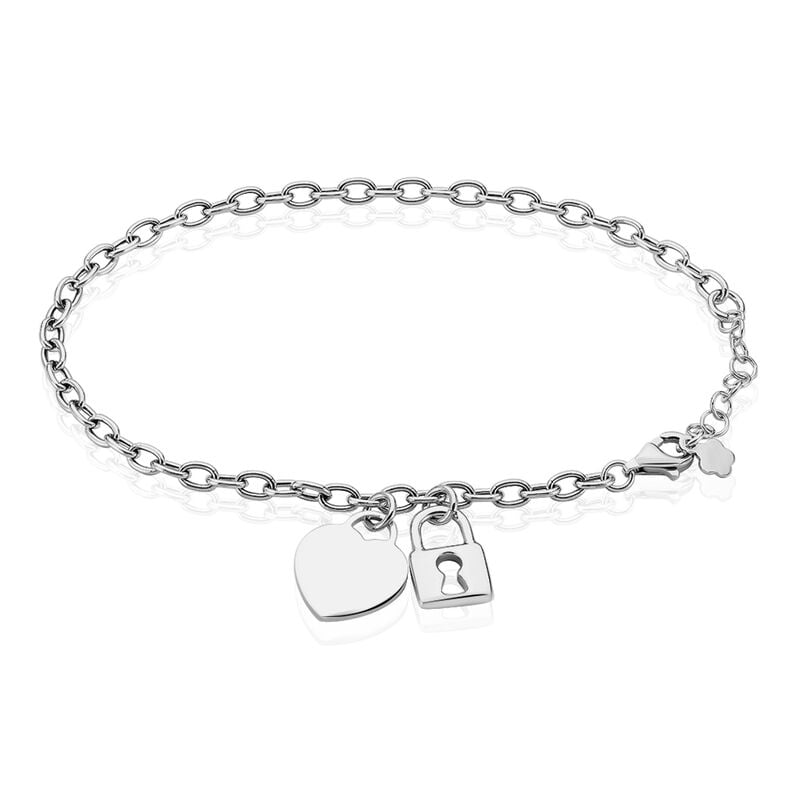 BITKA Damen Armband Silber 925 Schloss - Armb&auml;nder mit Gravur Damen | OROVIVO