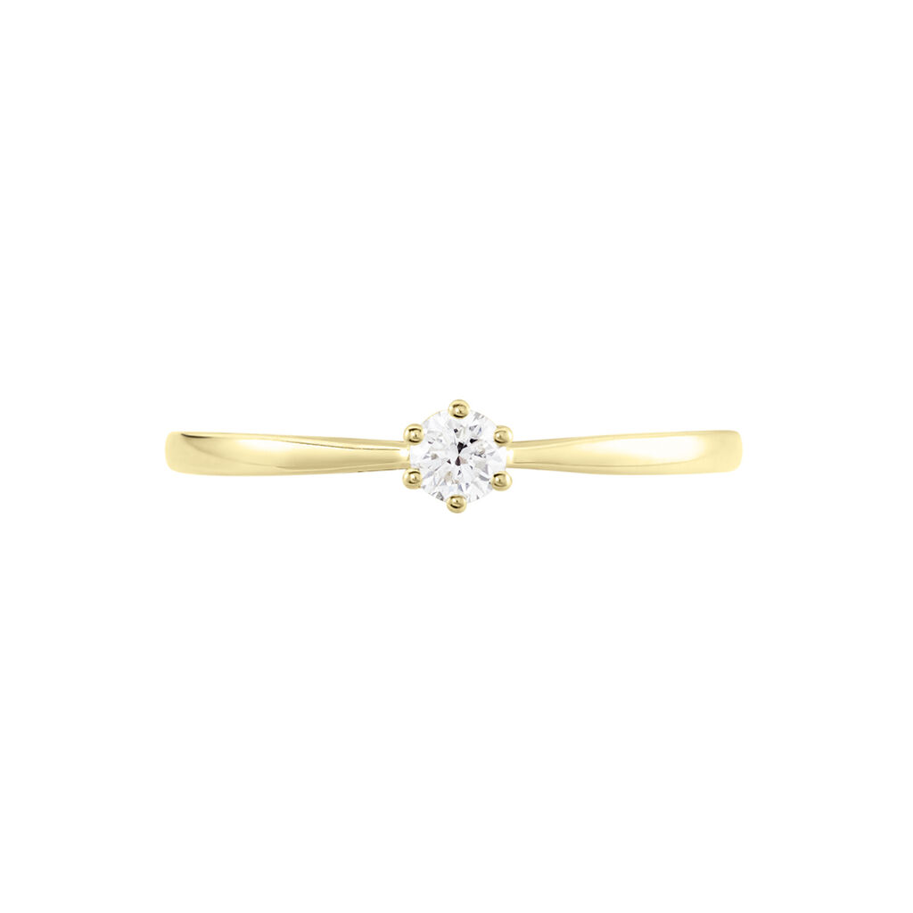 Damen Ring Gold 750 Diamant 0,16ct Monopoli  - Verlobungsringe Damen | OROVIVO