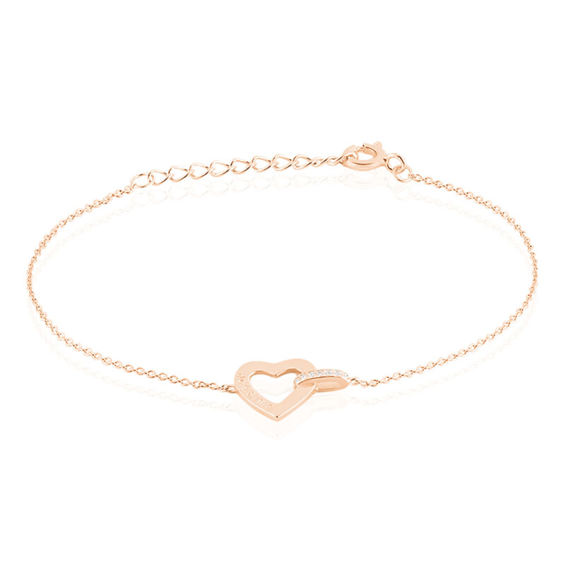 Bracelet Argent Rose Elanda Motif Cœur - Spannringe Damen | OROVIVO