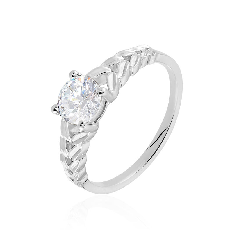 Bague Argent Rhodie Iora Solitaire Oxyde - Spannringe Damen | OROVIVO