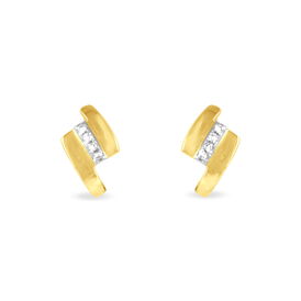 Damen Ohrstecker Gold 375 Diamant 0,04ct  - Ohrstecker Damen | OROVIVO