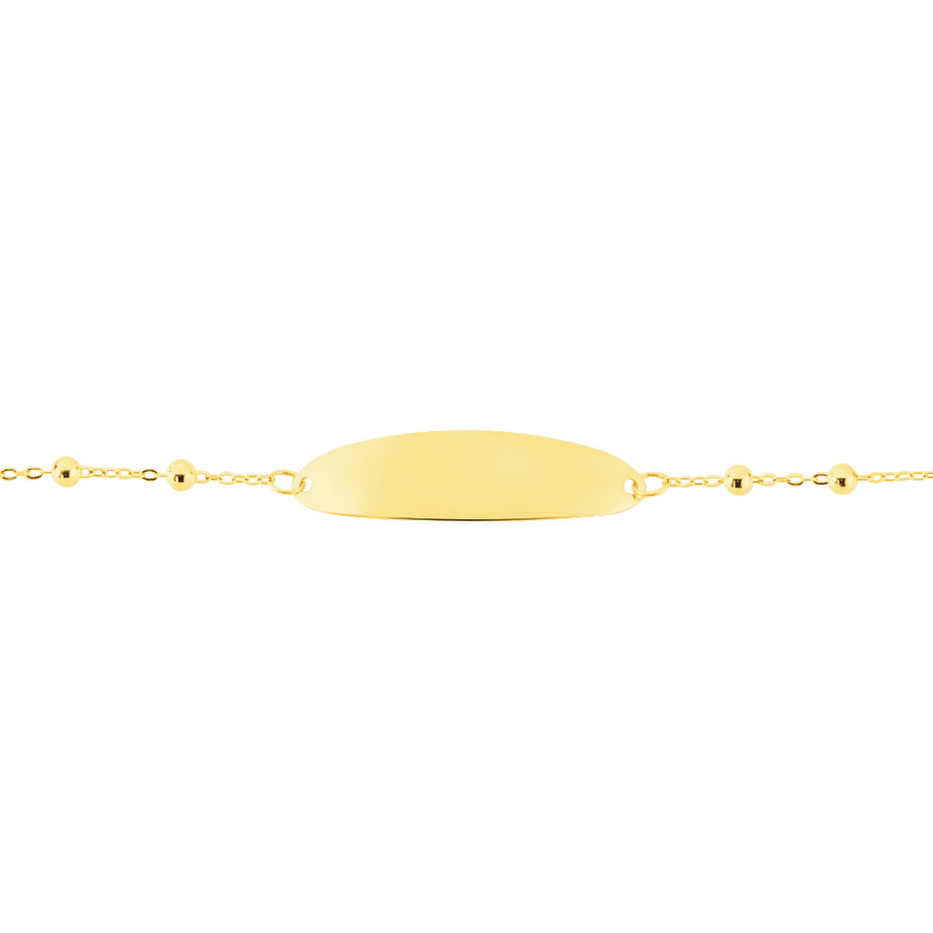 Bracelet Identité Evelina Maille Boule Or Jaune - Spannringe Kinder | OROVIVO
