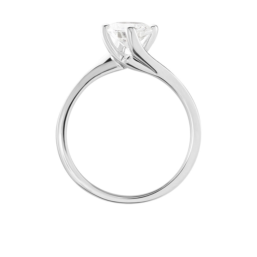 Symphonie Damen Ring Wei&szlig;gold 750 (18 Karat) Synthetischer Diamant Wei&szlig; 0,72 ct