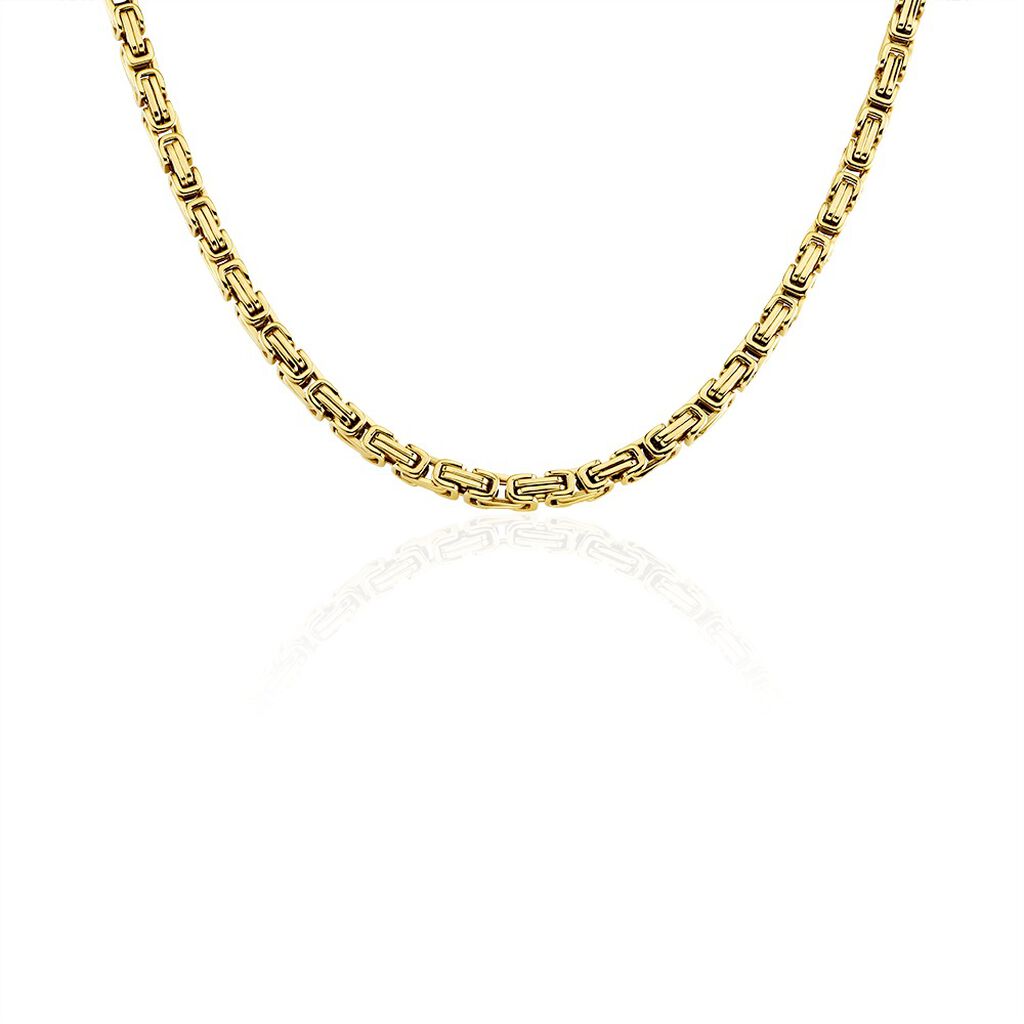 TILL Herren Kette Edelstahl vergoldet B 4,5 mm, Kette ohne Stein