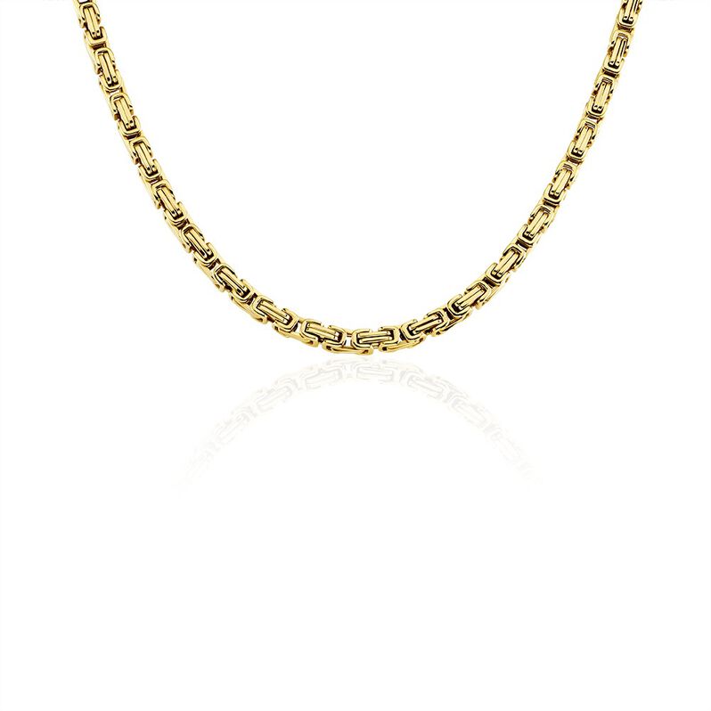 TILL Herren Kette Edelstahl vergoldet B 4,5 mm - Halsketten Herren | OROVIVO