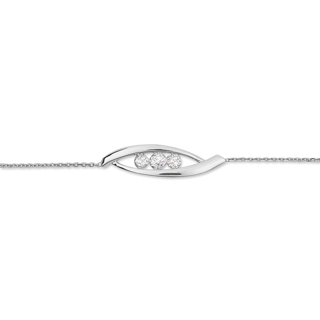 Damen Armband Weißgold 375 Diamant 0,03ct Oval Delphine - Armbänder mit Anhänger Damen | OROVIVO