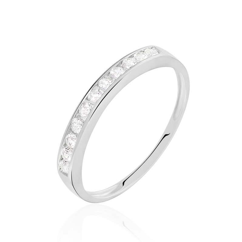 Alliance Davila Or Blanc Oxyde De Zirconium - Eheringe mit Stein Damen | OROVIVO
