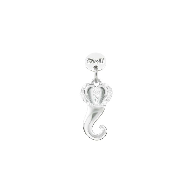 Charm in argento rodiato e glitter - Spannringe Damen | OROVIVO