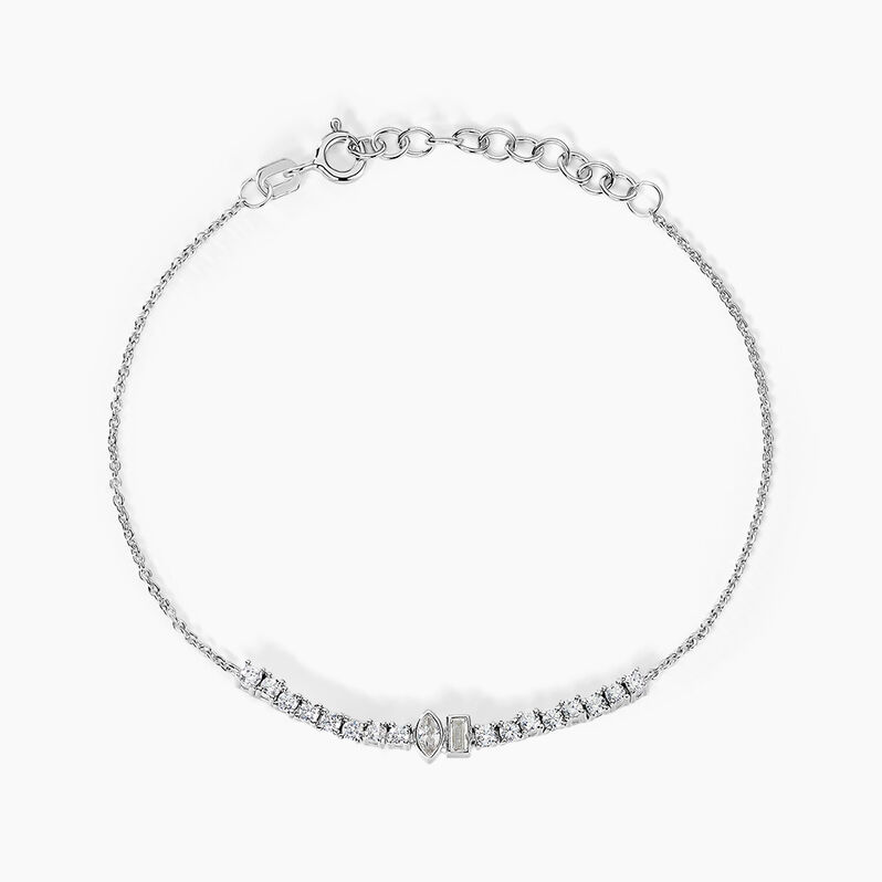 Bracelet Dua Argent Weiss Oxyde De Zirconium - Spannringe Damen | OROVIVO