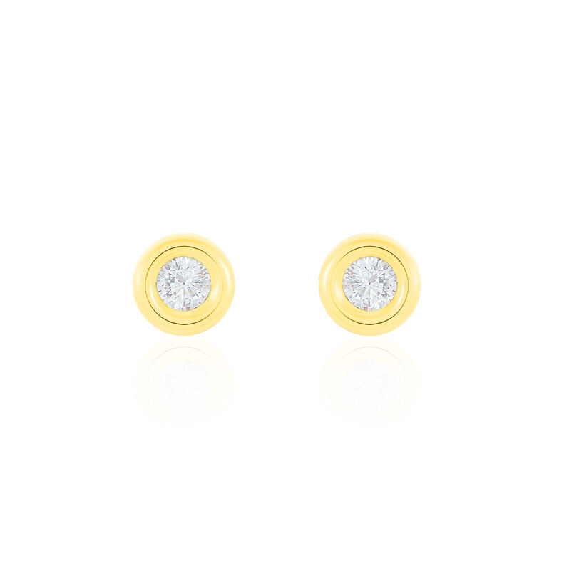 Damen Ohrstecker Gold 375 Zirkonia 3mm - Ohrstecker Damen | OROVIVO