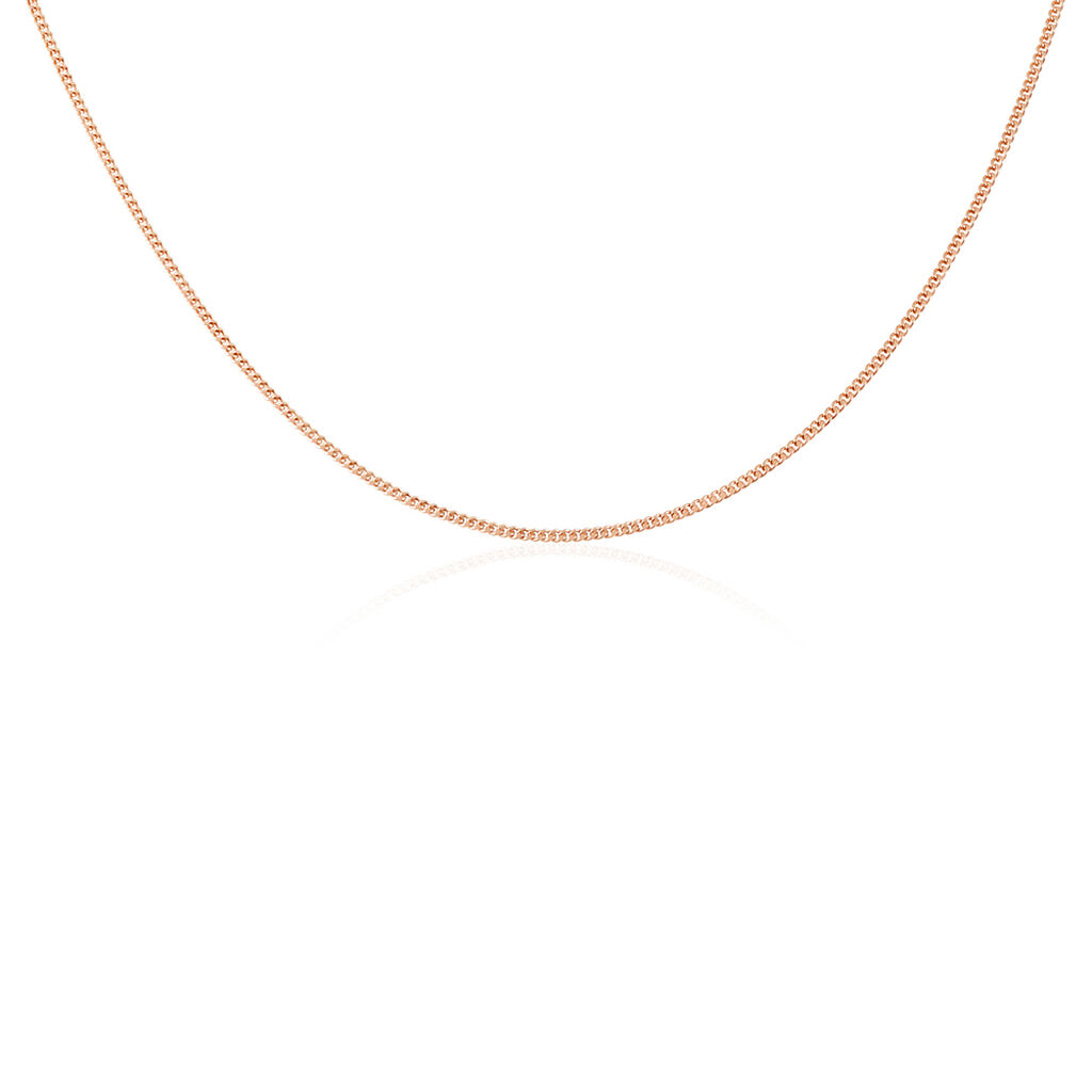 Damen Panzerkette Silber 925 Rosé vergoldet - Halsketten Damen | OROVIVO