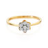 KAROLINE Damen Ring Gold 375 (9 Karat) Diamant Wei&szlig; 0,03 ct Blume
