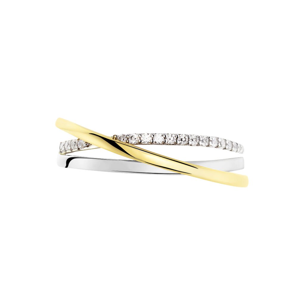 Damenring Weißgold 375 Zirkonia - Ringe mit Stein Damen | OROVIVO