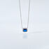 VELOURA Damen Collier Silber 925 Glas Blau 0,13 ct Rechteckig