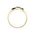 IRISA Damen Ring Gold 375 (9 Karat) Saphir Blau 0,4 ct Blatt