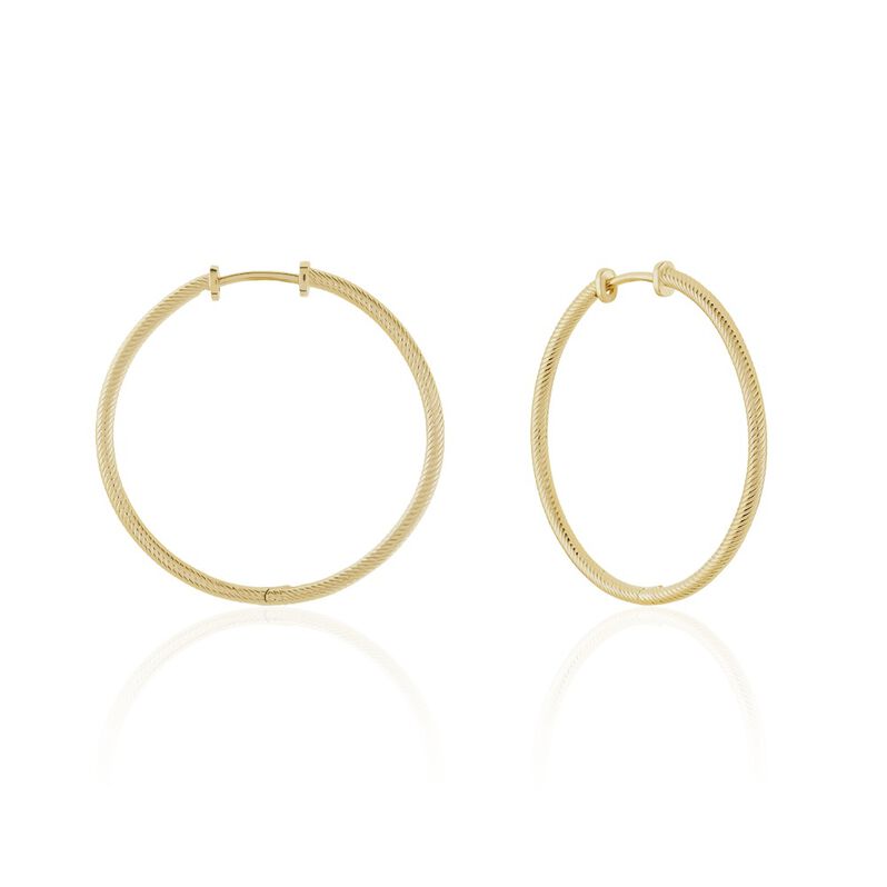 Damen Creolen Messing Gold plattiert - Creolen Damen | OROVIVO