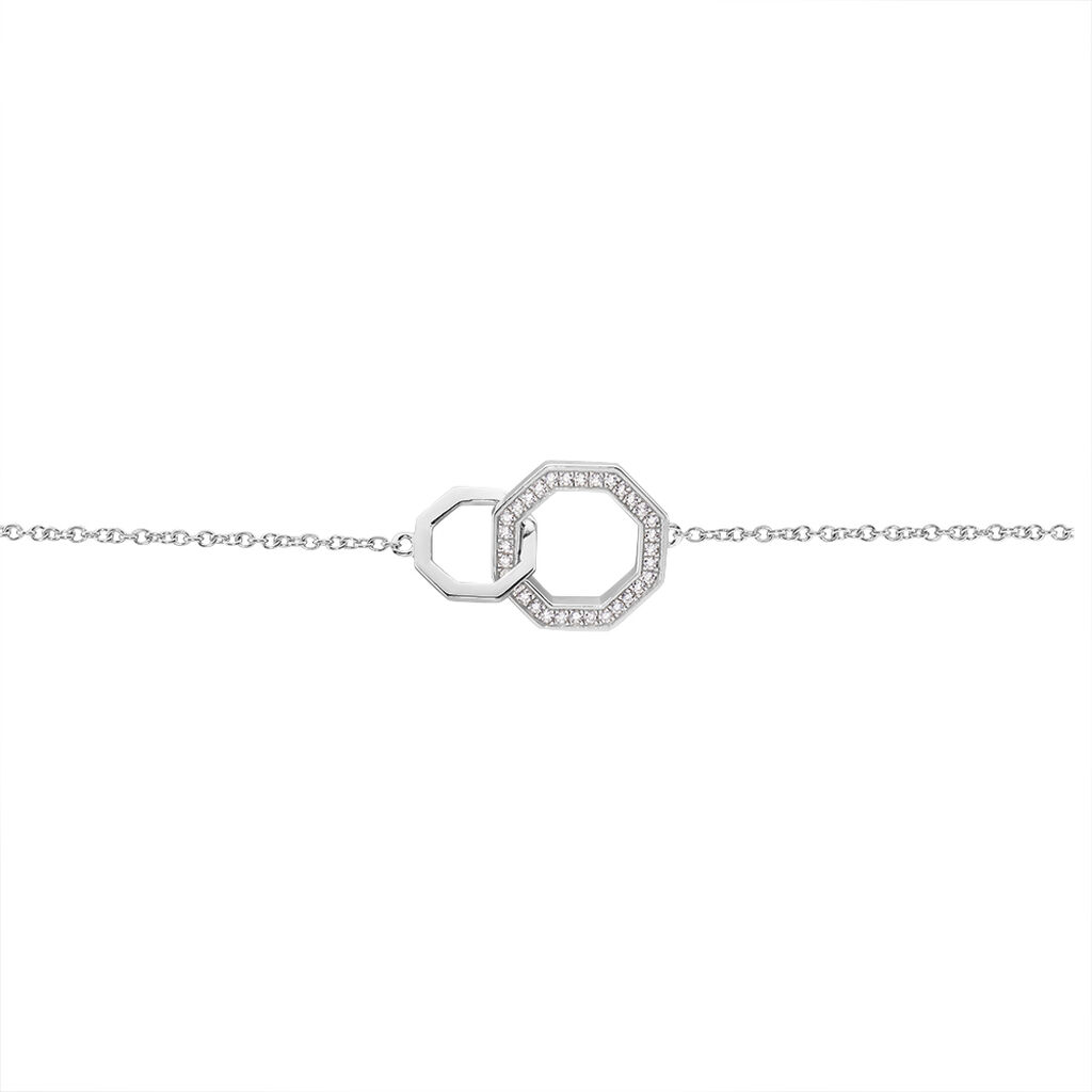 Damenarmband Silber 925 Zirkonia Oktogon - Armbänder mit Anhänger Damen | OROVIVO