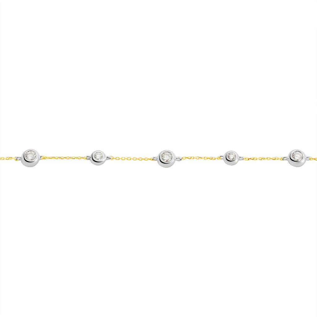 Damen Armband Gold Bicolor 750 Diamant 0,59ct Jacky 1 - Armbänder Damen | OROVIVO