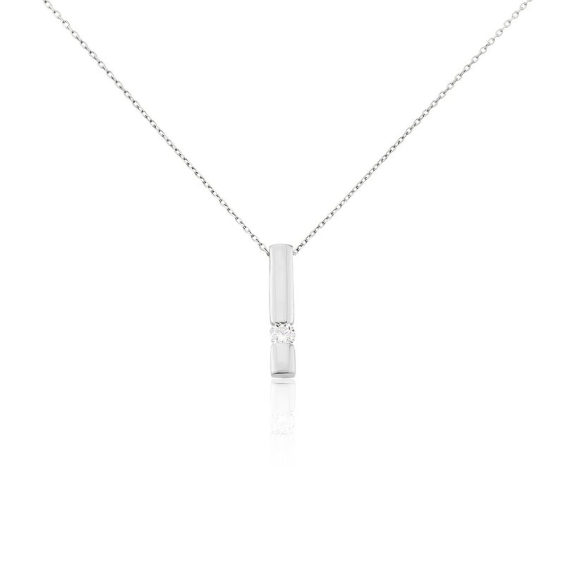 Orchestra Damen Collier Wei&szlig;gold 750 (18 Karat) Synthetischer Diamant Wei&szlig; 0,26 ct - Halsketten Damen | OROVIVO