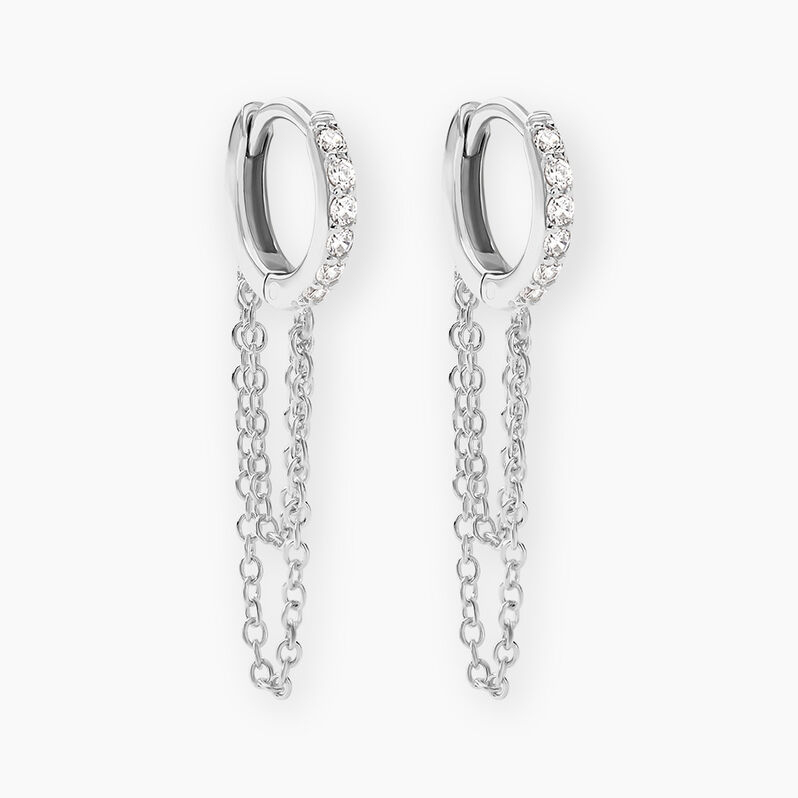 Créoles Argent Rhodié Ibai Oxydes De Zirconium - Spannringe Damen | OROVIVO