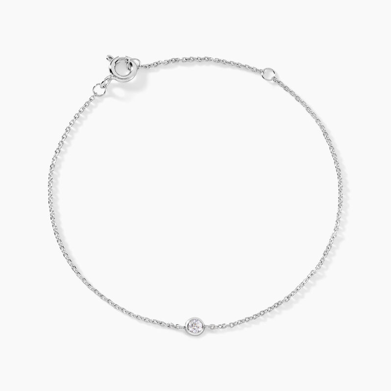 Bracelet Lysana Argent Weiss Diamant Synthétique - Spannringe Damen | OROVIVO