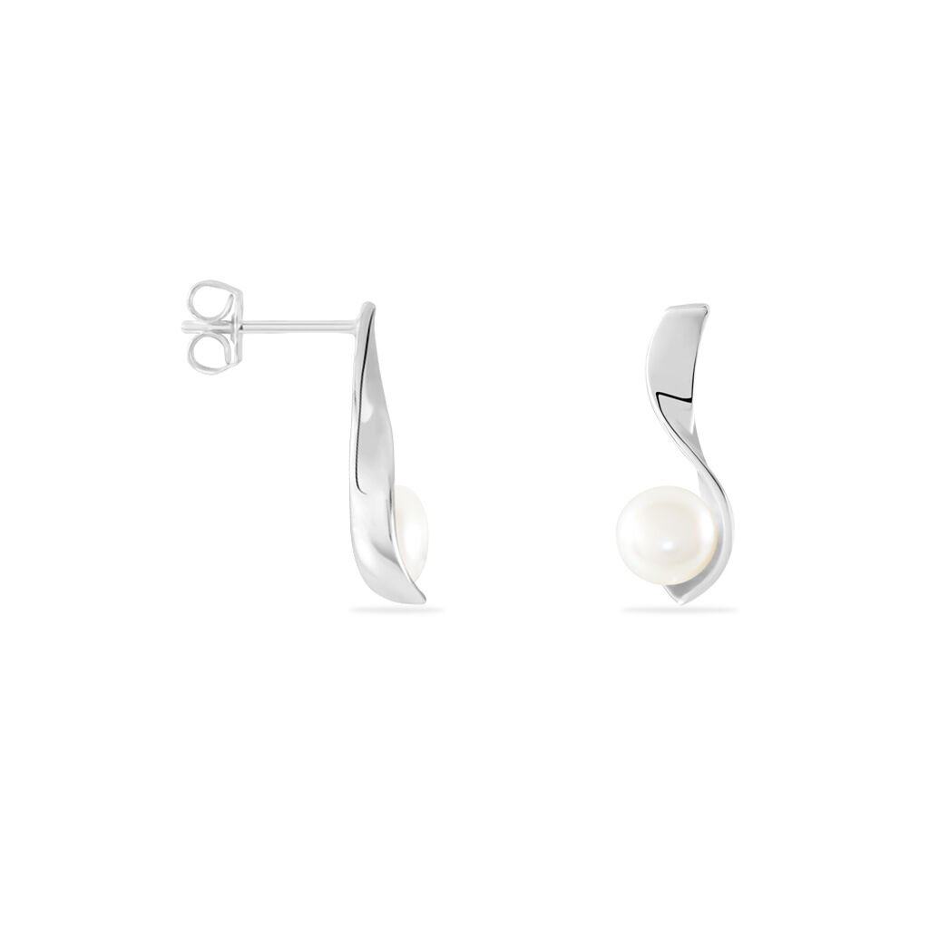 Damen Ohrstecker Lang Silber 925 Zuchtperle - Ohrstecker Damen | OROVIVO