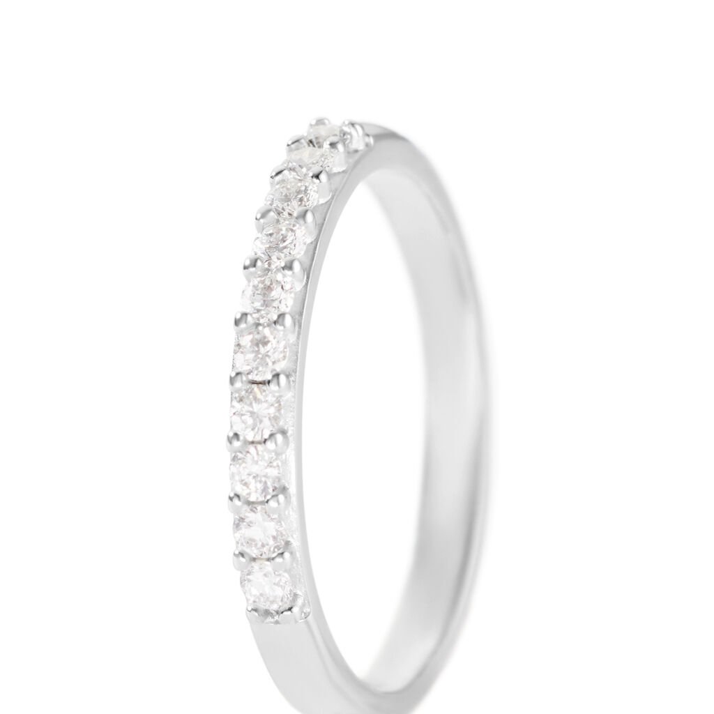 FIONA Damen Ring Wei&szlig;gold 585 (14 Karat) Diamant Wei&szlig; 0,2 ct B 2 mm