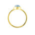 SINAYA Damen Ring Silber vergoldet 925 Chalzedon Blau 1,75 ct