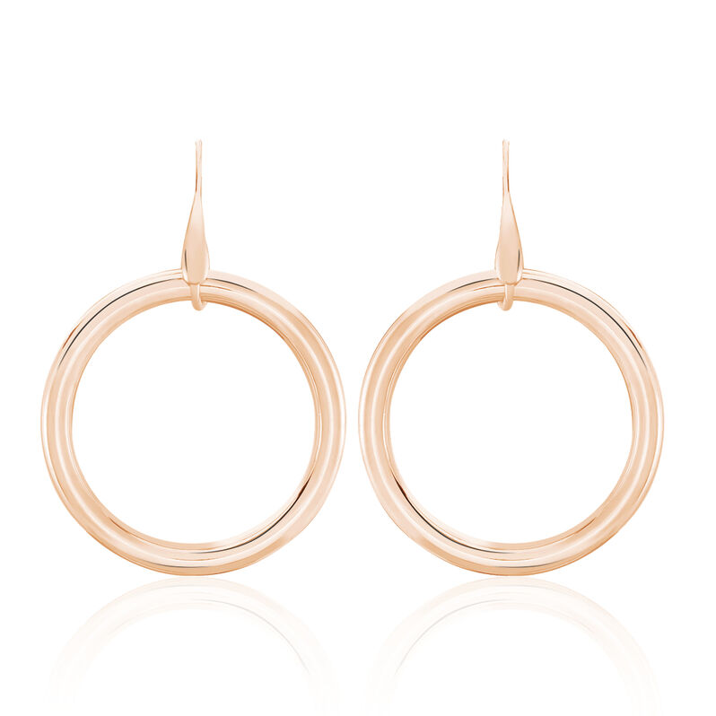 NORA Damen Creolen Edelstahl rosevergoldet Kreis - Creolen Damen | OROVIVO