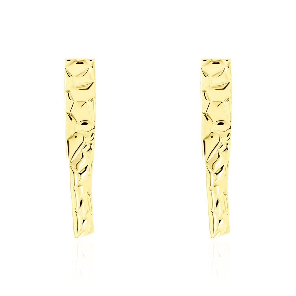 ANTOANETA Damen Ohrringe Lang Edelstahl vergoldet Dreieck, Ohrringe Lang ohne Stein