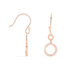 DEVOJKA Damen Ohrringe Lang Silber rosevergoldet 925 Zirkonia Weiß Kreis