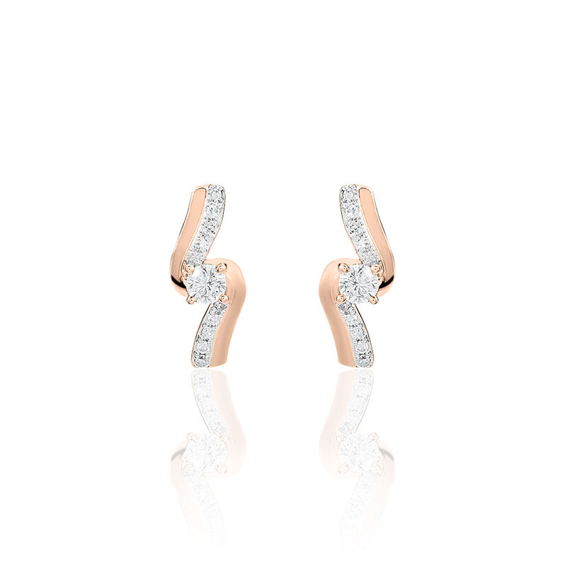 Boucles D'oreilles Melina Or Rose - Spannringe Damen | OROVIVO