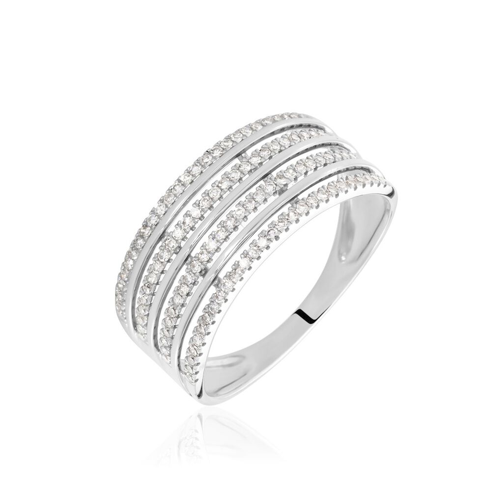 RAYANNA Damen Ring Wei&szlig;gold 375 (9 Karat) Diamant Wei&szlig; 0,26 ct