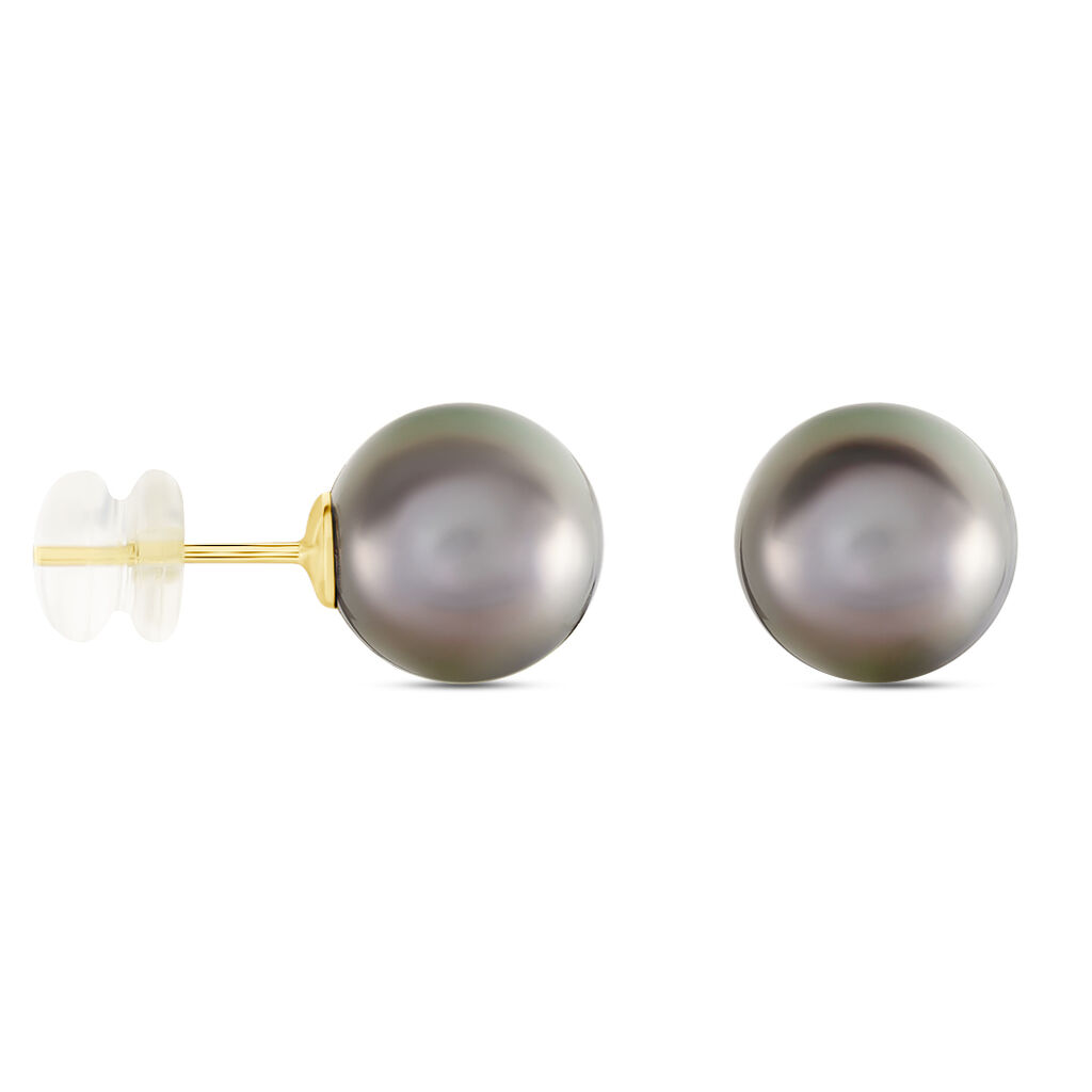 Boucles D'oreilles Or Jaune  Et Perle - Spannringe Damen | OROVIVO