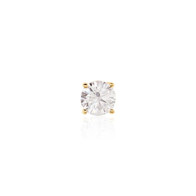 Boucles D'oreilles Puces Adam Plaqué Or Doré Oxyde De Zirconium - Spannringe Herren | OROVIVO