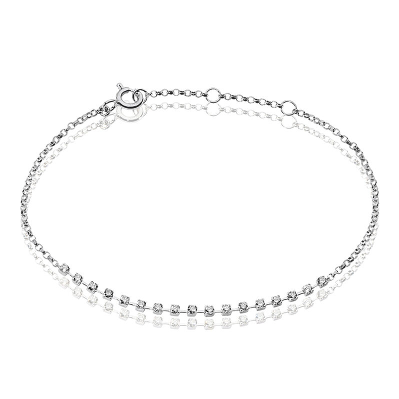 Bracelet Or Blanc Diamant - Spannringe Damen | OROVIVO